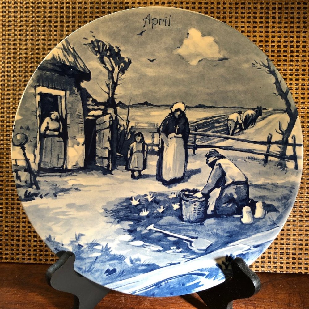 Westraven Delfts, "April", Plate Of the Month. Serie 8 Plate.